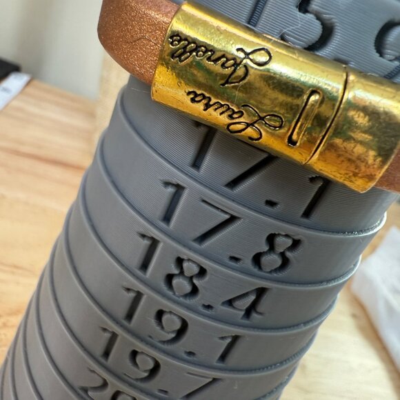 Laura Janelle Brown Leather Bracelet W/ Green Gemstone & Rhinestone Accents Gold - Picture 8 of 11